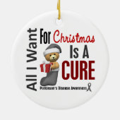 パーキンソン病すべて私はクリスマスオーナメントがほしいと思います セラミックオーナメント (裏面)