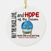 パーキンソン病のクリスマス3のSnowGlobeのオーナメント セラミックオーナメント (正面)