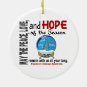 パーキンソン病のクリスマス3のSnowGlobeのオーナメント セラミックオーナメント (裏面)