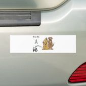 パーキンソン病の小便 バンパーステッカー (車上)