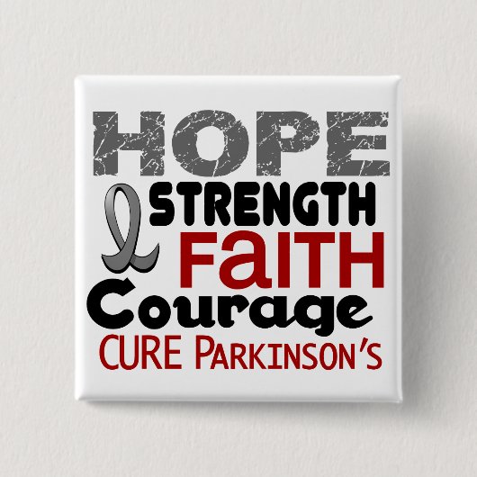 パーキンソン病の希望3 缶バッジ (正面)