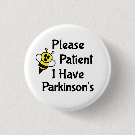 パーキンソン病の患者さん 缶バッジ (正面)