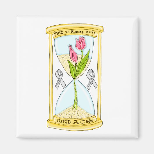 パーキンソン病のFind a Cure Square Magnet マグネット (正面)