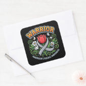 パーキンソン病アウェアネス戦士 赤いチューリップ スクエアシール (封筒)