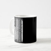 パーキンソン病啓発リボンアメリカ国旗 コーヒーマグカップ (正面左)