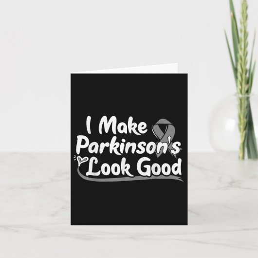 パーキンソン病患者のためのギフト灰色認識度 カード (正面)