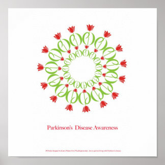 パーキンソン病、パーキンソン病、チューリップ、pd ポスター