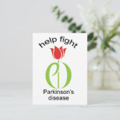 パーキンソン病、パーキンソン病、チューリップ、pd ポストカード (スタンド正面)