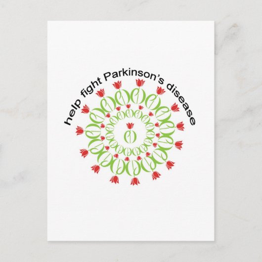 パーキンソン病，パーキンソン病，チューリップ， pd ポストカード (正面)
