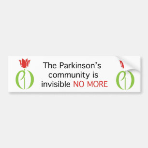 パーキンソン病、parkinsonsの病気、チューリップ、pd バンパーステッカー