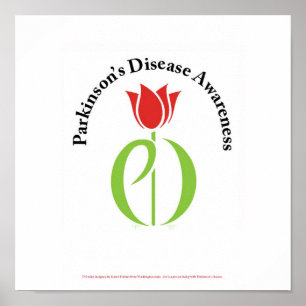 パーキンソン病、parkinsonsの病気、チューリップ、pd ポスター