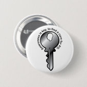 パーキンソン認識度は鍵 缶バッジ (正面&裏面)