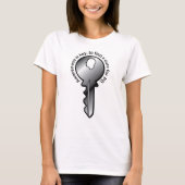 パーキンソン認識度は鍵 Tシャツ (正面)