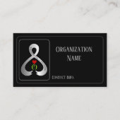 パーキンソン認識度リボンブラック 名刺 (正面)