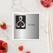 パーキンソン認識度リボン銀 スタンダードカクテルナプキン (インサイチュ)