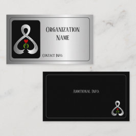 パーキンソン認識度リボン銀 名刺