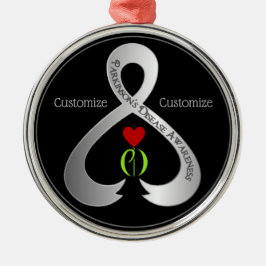 パーキンソン認識度リボン メタルオーナメント