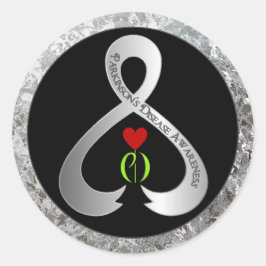 パーキンソン認識度リボン ラウンドシール