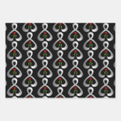 パーキンソン認識度リボン ラッピングペーパーシート (正面)