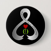 パーキンソン認識度リボン 缶バッジ (正面)