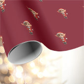 パーキーガールクリスマス小妖精や小人ラッピング紙 ラッピングペーパー