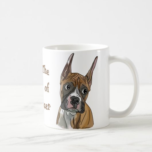 パーキー赤茶色のボクサー犬 コーヒーマグカップ (右)
