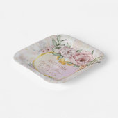 パーキー・ブーケの結婚前お披露目パーティー ペーパープレート (傾斜あり)