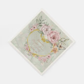 パーキー・ブーケ ブライダルシャワー ペーパーナプキン スタンダードランチョンナプキン (角)
