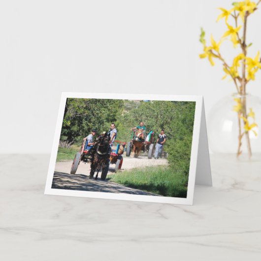 パークの馬車 カード (黄色い花)