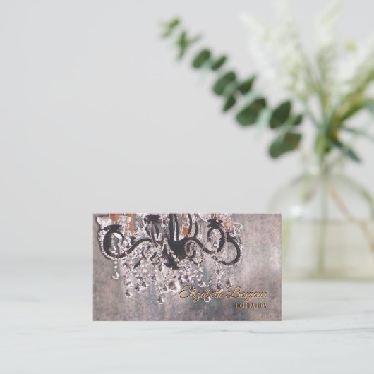 パークアベニューシャンデリア紙&サイズオプション – 名刺 (スタンド正面)