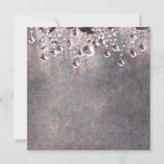 パークアベニューシャンデリア 〜 ご招待/出欠返信 5.25x5.25 招待状 (裏面)