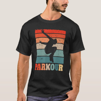 パークアレトロフリーランナーフリーランニングバックフリッピング Tシャツ