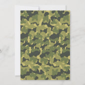 パークアーダーツガンおもしろいエイムシュート迷彩柄誕生日 招待状 (裏面)