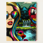 パークアートの中の女とポップ・アートの鸚鵡 プランナー手帳 (裏面)