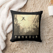 パークアーバンフリーランニングのフリースタイリングアートセピア クッション (ブランケット)