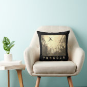 パークアーバンフリーランニングのフリースタイリングアートセピア クッション (椅子)