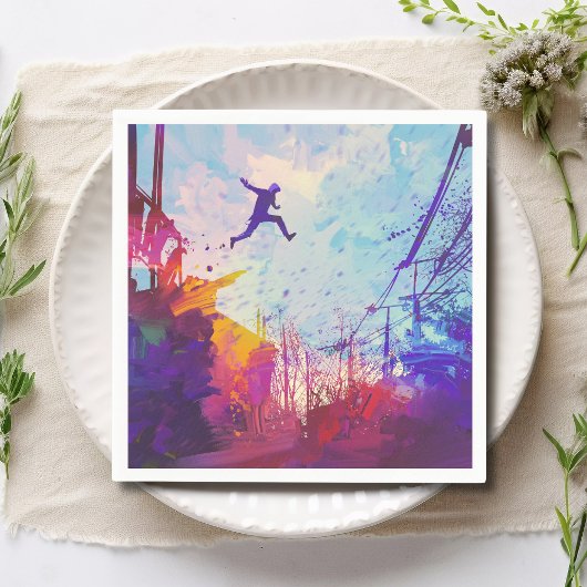 パークアーバンフリーランニングのフリースタイリング スタンダードカクテルナプキン