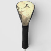 パークアーバンフリーランニングズフリースタイリングアートセピア ゴルフヘッドカバー (正面)