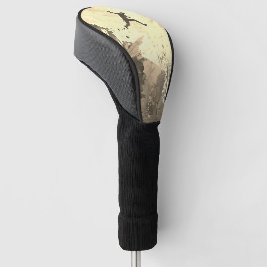 パークアーバンフリーランニングズフリースタイリングアートセピア ゴルフヘッドカバー (アングル)