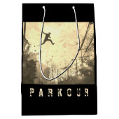 パークアーバンフリーランニングズフリースタイリングアートセピア ミディアムペーパーバッグ (正面)