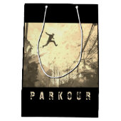 パークアーバンフリーランニングズフリースタイリングアートセピア ミディアムペーパーバッグ (裏面)