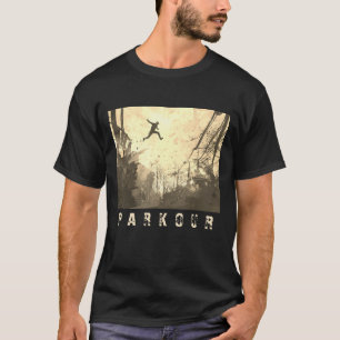 パークアーバンフリーランニングズフリースタイリングアートセピア Tシャツ