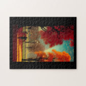 パークイン秋ゴールデンオレンジ葉色 ジグソーパズル (横)