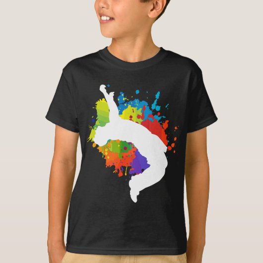 パークウフリー走のジャンピングシティ忍者ギフト Tシャツ (正面)