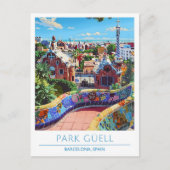 パークグエルバルセロナスペインヴィンテージトラベル ポストカード (正面)