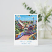 パークグエルバルセロナスペインヴィンテージトラベル ポストカード (スタンド正面)