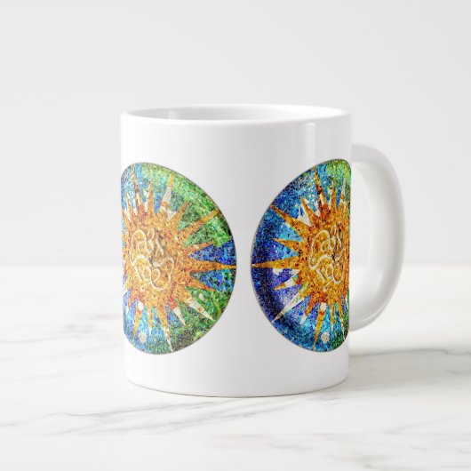 パークグエルモザイク専門マグカップ ジャンボコーヒーマグカップ (正面右)