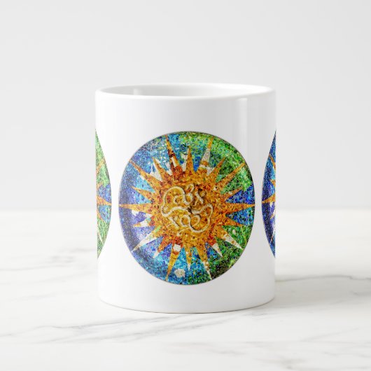 パークグエルモザイク専門マグカップ ジャンボコーヒーマグカップ (正面)