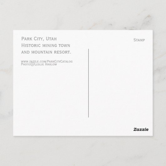 パークシティユタお土産はがき ポストカード (裏面)