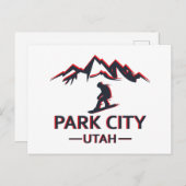 パークシティユタのスノーボード シーズンポストカード (正面/裏面)